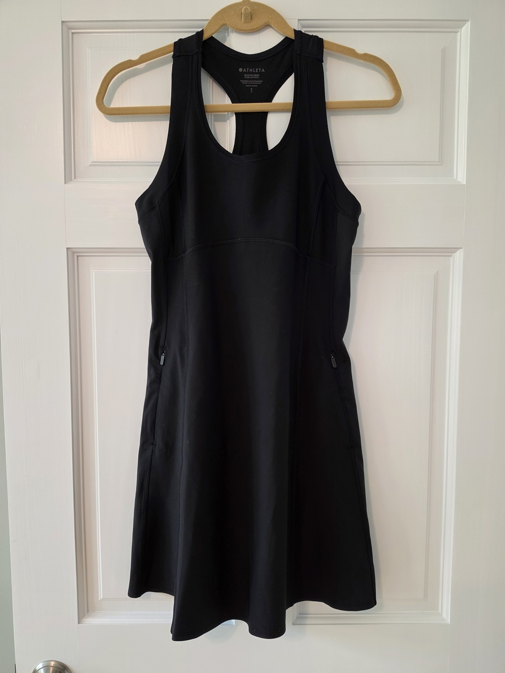 Athleta Levitate Black Racerback A-Line Active Dress
